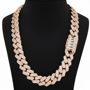 Collar de Cadena de Eslabones Chapado en Rodio de Oro Blanco de 14K con Diamantes Cultivados en Laboratorio, Estilo Hip Hop, Joyería de Lujo para Fiestas, Pasa el Test de Diamantes, Cubano - Product Image 6