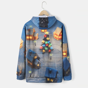 โรงงานผลิตเสื้อฮู้ดดี้ผู้ชายแบบซับลิเมชั่น เสื้อฮู้ดดี้เปล่าสำหรับพิมพ์โลโก้ตามสั่ง เสื้อผ้ากีฬา OEM เสื้อฮู้ดดี้ผู้ชายแบบซับลิเมชั่น - Product Image 2