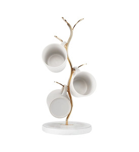 New Selling Handmade Design Iron Stand And Marble Base Mug Holder <b>Rack</b> for Space Saving <b>Kitchen</b> <b>Storage</b> and Home Decor - Product Image 1