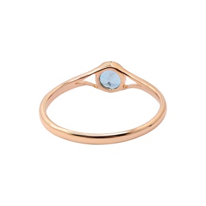 New Arrival Memoria Jewels 925 Sterling Silver Handmade <b>Ring</b> London Blue Topaz Gemstone Rose Gold Plated Bezel Setting Inlay - Product Image 3