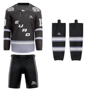 Maillot de hockey sur glace en gros pour hommes, maillot de hockey sublimé en twill avec épaules en maille dimple - Product Image 3