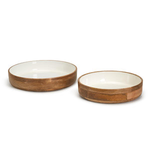 Plateau rond surélevé en bois massif fait main pour la présentation de snacks, idéal pour l'hôtellerie de prestige - Product Image 2