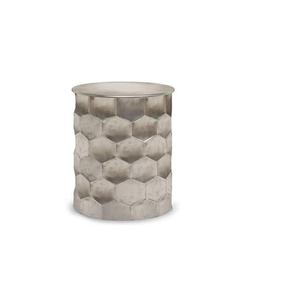 Mesa auxiliar moderna de metal con diseño minimalista y superficie lisa para una decoración elegante del dormitorio - Product Image 1