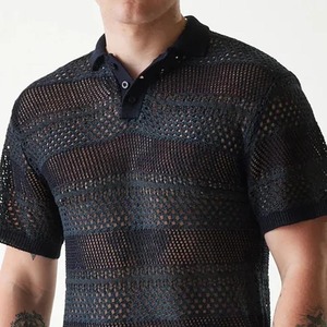 T-shirt personnalisé avec logo OEM, t-shirt de golf uni de haute qualité à manches courtes, séchage rapide, respirant, polo sans couture pour hommes - Product Image 2
