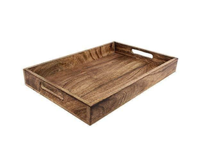 Indian Supplier <b>Large</b> Capacity Wooden <b>Tray</b> for Food Beverage Storage and Decorative Home Organization Available For Sale - Product Image 6