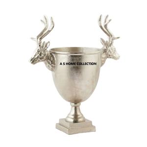 High Quality Large Capacity Nickel Plated Metal Deer Head Cooling <b>Bucket</b> 10L Wine <b>Champagne</b> Ice <b>Bucket</b> - Product Image 1