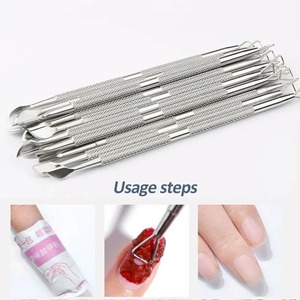 BAFA SURGICAL INSTRUMENTS Empujador de Cutículas y Pulidor de Uñas de Acero Inoxidable de Doble Punta - Herramienta de Manicura Duradera y Reutilizable de Doble Cabeza - Product Image 2