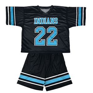 Ensemble de maillots de lacrosse bleu clair Penguins 22, col en V, manches courtes, respirant, uniformes pour adultes, unisexe, impression par sublimation - Product Image 4