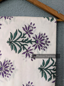 Tela de Algodón Estampada a Mano de Jaipur, Material de Algodón Orgánico Sostenible para Vestidos, Diseños Personalizados para Boutiques - Product Image 2