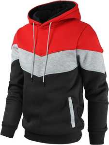 Sweat-shirts à capuche pour hommes personnalisés avec logo sur le devant, en mélange polyester/coton, tissu personnalisé, molleton épais - Product Image 2