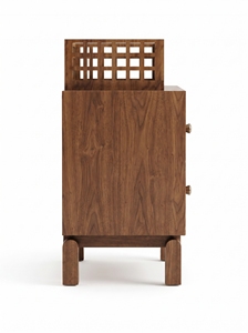 Mesa de Noche Moderna de Madera Marrón para Dormitorio con 2 Cajones y Estante Abierto - Product Image 2