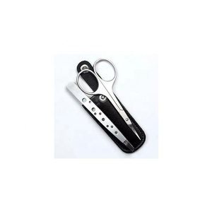 Professional Stainless Steel <b>Nail</b> Kit 2pcs Set Scissors Tweezers Travel <b>Case</b> Eyebrow Durable Portable Personal Care Custom - Product Image 4