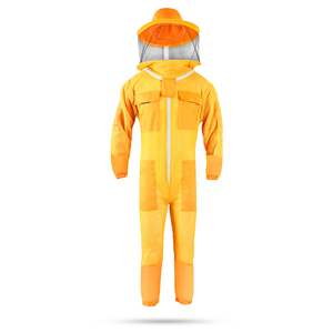 2026 High Quality Custom Beekeeper <b>Suit</b> 100% Cotton <b>Bee</b> Yellow Beekeeping <b>Suit</b> with Hood Full Body Protection for Beekeepers - Product Image 1