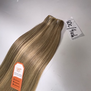 Personnalisé de haute qualité 100% Remy Extensions de cheveux humains cuticule aligné trame droite avec surbrillance de couleur - Product Image 5