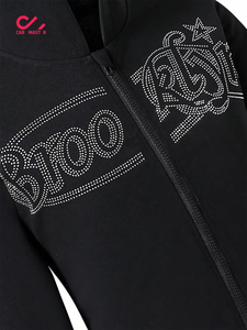 Chándal Deportivo de Invierno Personalizado con Pedrería para Hombre, 100% Algodón, Felpa, Secado Rápido y Transpirable - Product Image 4
