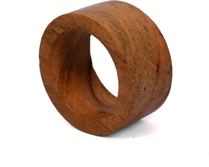 Anneau de serviette en bois d'acacia fait main pour la décoration de table de dîner, anniversaire, Noël, porte-serviettes en bois rustique - Product Image 3