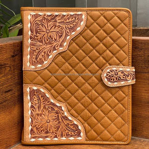 แผ่นรองเขียนเอกสารธุรกิจสำนักงานแฟ้มใส่เอกสารมีซิปโฟลเดอร์นำเสนอหนังวัว A4แฟ้มงานประชุม - Product Image 2