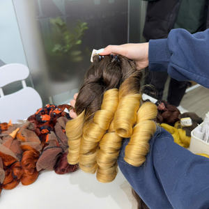Extensions bouclées rebondissantes pour la confection de perruques avec closure, qualité de cheveux vietnamiens super double drawn, très vendues, cheveux humains - Product Image 5