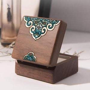 Wooden Jewelry <b>Box</b> Bulk <b>Treasure</b> Wood <b>Box</b> Wedding Wooden Ring <b>Box</b> With Epoxy Resin Ring Holder - Product Image 3