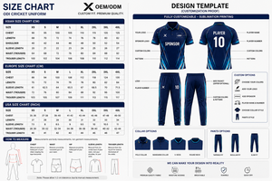 Ensemble uniforme de cricket ODI sublimé pour hommes X Sports, polo à manches courtes en polyester à séchage rapide avec pantalon à taille élastique, imprimé géométrique - Product Image 6
