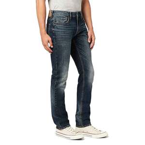 Jean en denim de haute qualité pour homme, délavé, respirant, déchiré, décontracté, personnalisé, imprimé, été, coton, élasthanne, avec motif - Product Image 1