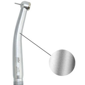 หัวกรอฟันแบบ LED Contra Angle พร้อมระบบฉีดน้ำภายใน ความเร็วต่ำ ทำจากสแตนเลสสีเงิน สำหรับใช้ในคลินิก ใช้กับเครื่องลม - Product Image 2