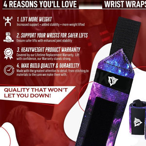 Sangles de musculation professionnelles avec coutures renforcées pour l'entraînement et la remise en forme - Product Image 5