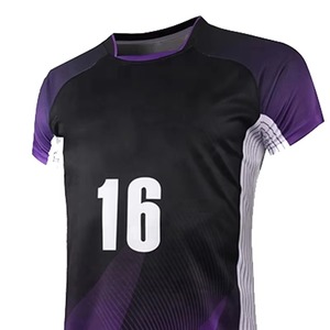 Vente en gros de maillots de volley-ball pour hommes de haute qualité, à séchage rapide, imprimés numériquement, antibactériens, col rond, manches longues, coupe athlétique légère - Product Image 6