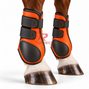 Bottes de brossage pour l'entraînement des chevaux avec tissu résistant, rembourrage doux et fermetures ajustables sécurisées pour une utilisation quotidienne pratique - Product Image 2