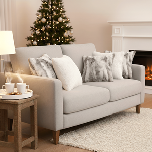 SOGA 6PC 45cm <b>Decorative</b> Pillowcases 3 Pure White Textured <b>Pillow</b> Covers 3 Premium White Faux Fur for Sofa Living Room Sofas - Product Image 6