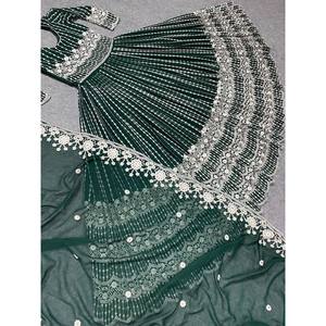 Beautiful Anarkali Gown and <b>Pant</b> with Dupatta for Parties Elegant Career Dresses - Product Image 5
