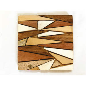 Factory <b>Price</b> Custom <b>Epoxy</b> <b>Resin</b> Coasters Wood Fractal Burned Coaster Square Geometric <b>Resin</b> Wood Drink Mat for Office & Gifts - Product Image 6