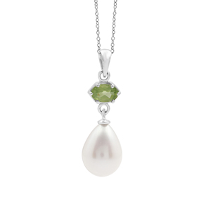 Premium Quality Bulk Product 925 Sterling <b>Silver</b> Peridot Fancy & Pearl Oval Gemstone Fine Jewelry <b>Set</b> Of <b>Ring</b> Earrings Necklace - Product Image 2