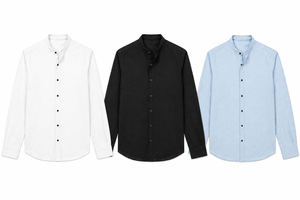 เสื้อเชิ้ตผู้ชายพรีเมียม 140 GSM คอจีน แบบเป็นทางการ |   เสื้อเชิ้ตแขนยาวผ้าฝ้ายแท้ 100% ย้อมเส้นด้ายทั้งตัว ระบายอากาศได้ดี ผลิตตามแบบ ODM - Product Image 4