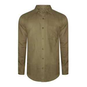 Chemise habillée classique pour homme, coupe ajustée, tissée, manches longues, en mélange de coton infroissable, boutonnée, pour affaires, bureau et soirées - Product Image 1