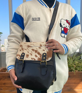 2025 Hot Selling Trendy Real Cowhide Leather Backpack Western Style Unisex 2-in-1 Multi-Use School Bag Wholesale Bulk <b>Deals</b> - Product Image 2