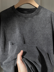 Nueva Colección de Verano: Camisetas Personalizadas para Hombre con Lavado Ácido, Jersey de Algodón 100% de Alto Gramaje, Camisetas Lisas Oversize - Product Image 4