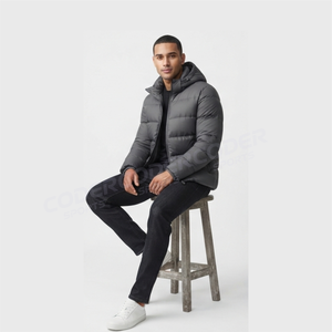 Vestes matelassées chaudes en duvet de canard et 100 % polyester, avec poches latérales, à capuche, pour homme – Collection Hiver - Product Image 2