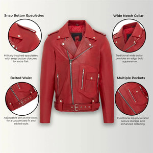 Blouson de motard en cuir personnalisé pour homme, veste classique en cuir véritable, service d'échantillonnage premium disponible dans le monde entier - Product Image 1