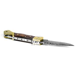Couteau de poche en acier Damas en gros DD-FK-WH911, lame tranchante faite à la main avec manche en bois exotique, couteau d'extérieur EDC - Product Image 5