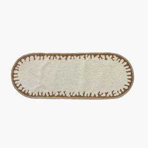 Camino de Mesa de Lino Bordado Estilo Bohemio con Borde Cosido Marrón para Decoración del Hogar - Product Image 4
