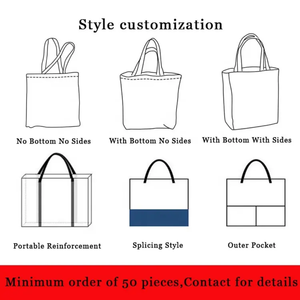 Sac fourre-tout en toile de coton épaisse, réutilisable, écologique, avec logo personnalisé pour la vente en gros et au détail - Product Image 5
