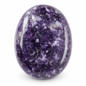 Pierre de palmier en Lépidolite naturelle, cristal violet poli, pierre de méditation, pierre de guérison, équilibrage des chakras, pierre de poche, vente en gros - Product Image 1