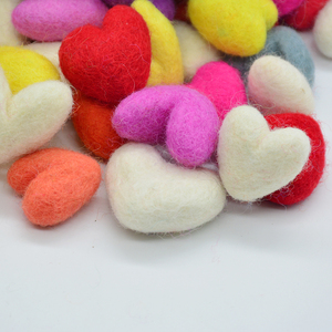 Eco Friendly Felt Heart for Valentine Handmade Felt Shapes for Indoor Home Heart for DIY Creation - Product Image 2
