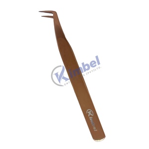 Las mejores pinzas de punta de fibra de acero inoxidable para extensiones de pestañas Embalaje personalizable Opciones al por mayor Tipo de Punta puntiaguda - Product Image 4