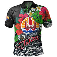 T-shirt homme Tahiti à manches longues, col rond, coupe classique, personnalisable, tricoté, séchage rapide, respirant, en Spandex/Polyester, style polynésien uni