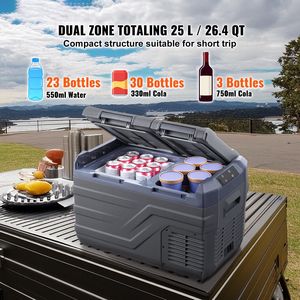 Frigorifero Portatile per Auto a Doppia Zona 25L, 12/24V DC 100W, Intervallo Regolabile 4-68°F, Congelatore 12 Volt Modello Ace 220V - Product Image 2