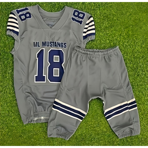 Vêtements de sport personnalisables, imprimés par transfert thermique, 100% polyester, séchage rapide, manches courtes, uniforme de football américain pour hommes, faible MOQ - Product Image 4