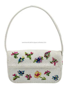 Bolso de Mano Tipo Clutch con Cuentas de Colores para Mujer, Bolso de Mano Elegante con Bordado de Cuentas, Bolsos y Estuches de Cosméticos - Product Image 4