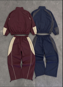 Survêtement coupe-vent unisexe streetwear grande taille, respirant, imprimé, en polyester/nylon, design 2-en-1, vêtements de sport - Product Image 2